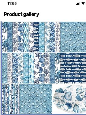 Blue Nautical Napkins Bundle Ocean Shells Fish Print Decoupage 1 x 12 Brand New
